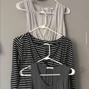 Bundle of 3 breastfeeding tops